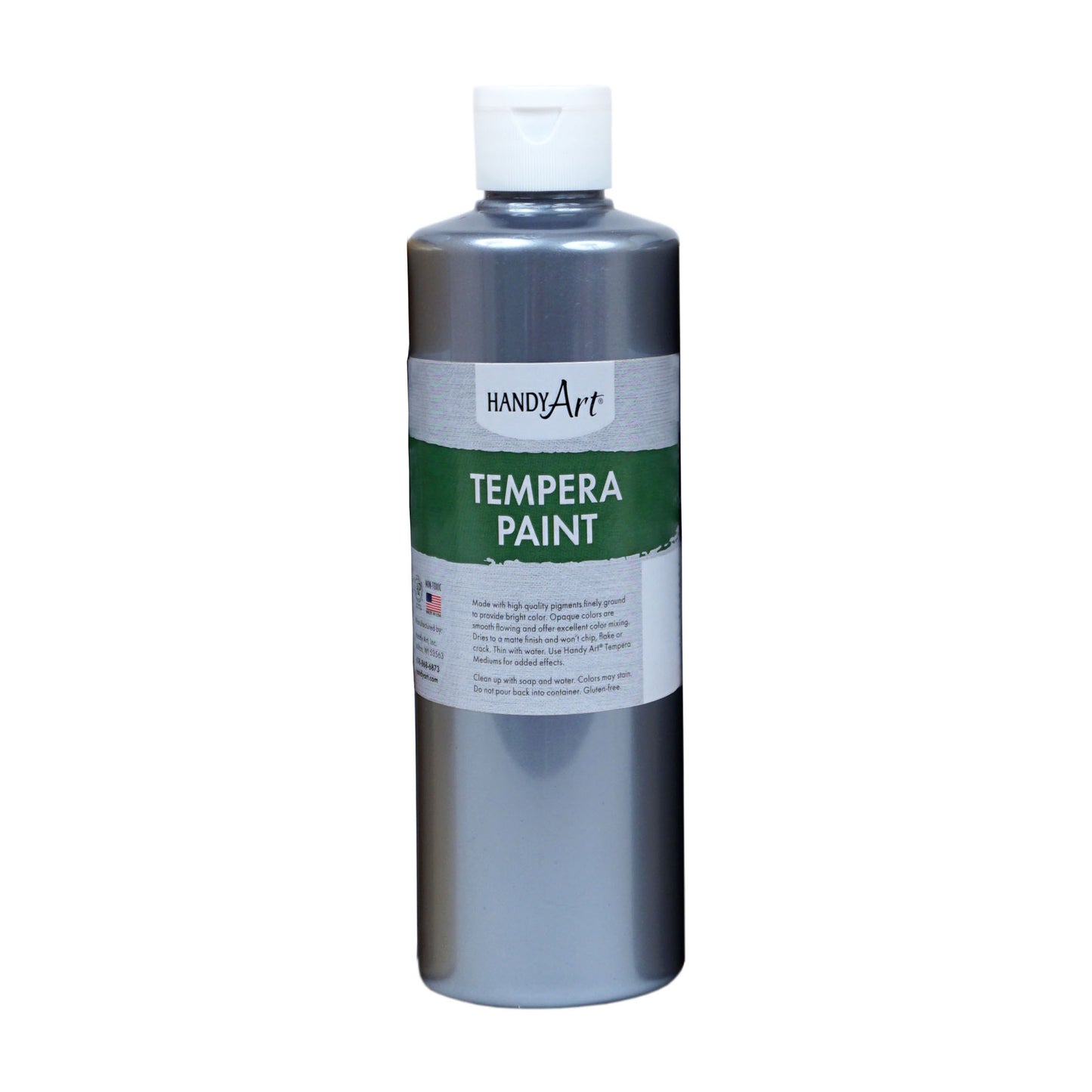 Metallic Tempera Paint, 16 oz., Silver, Pack of 3