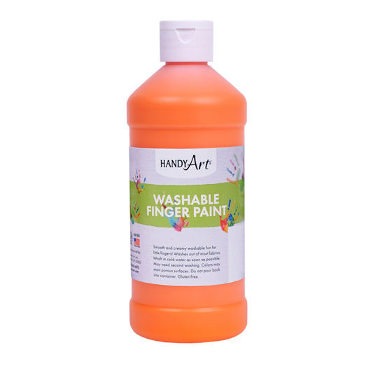 Washable Finger Paint, Orange, 16 oz.