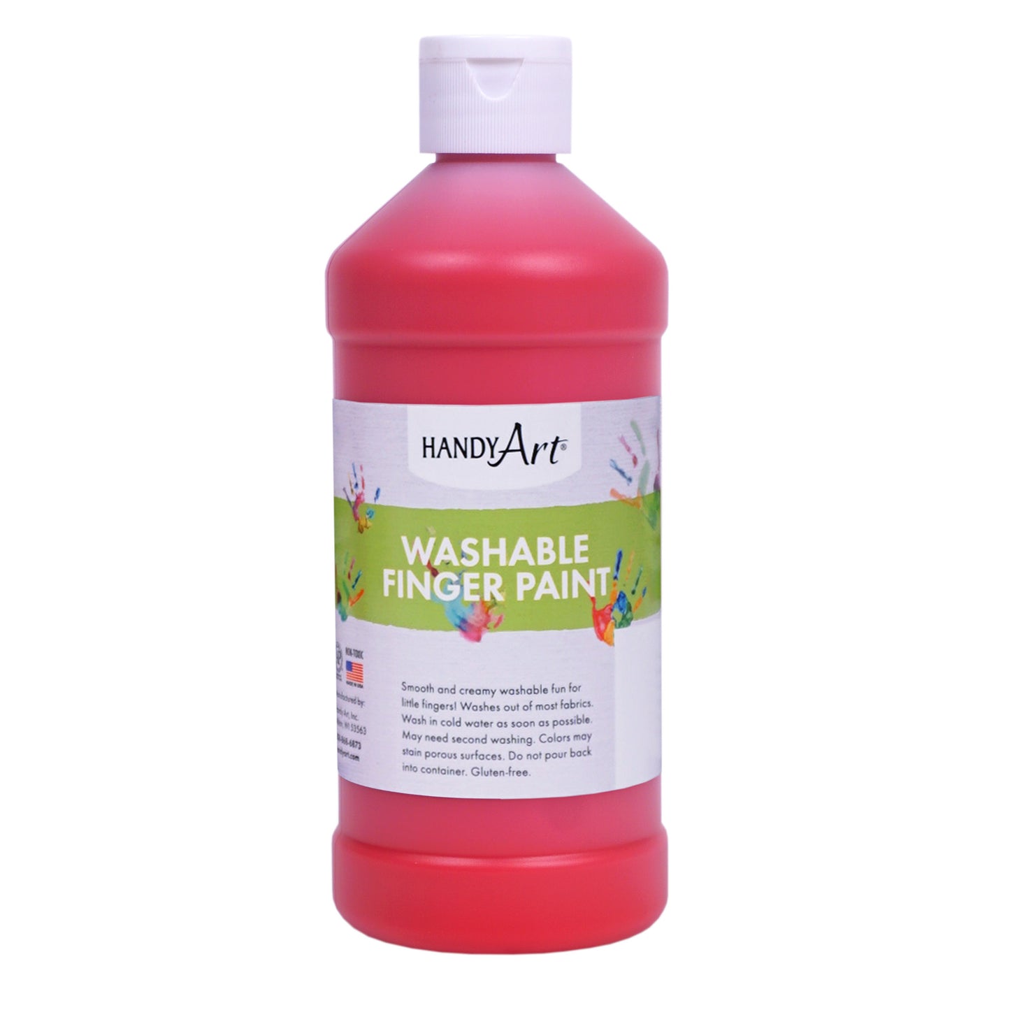 Washable Finger Paint, Red, 16 oz