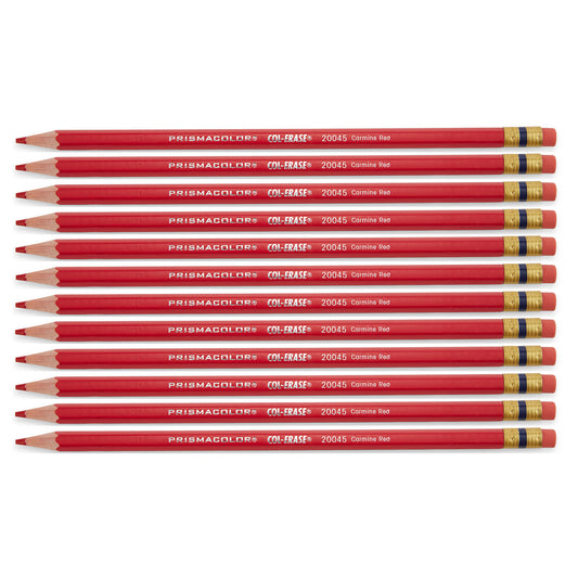 Col-Erase® Colored Pencil, Carmine Red, Box of 12