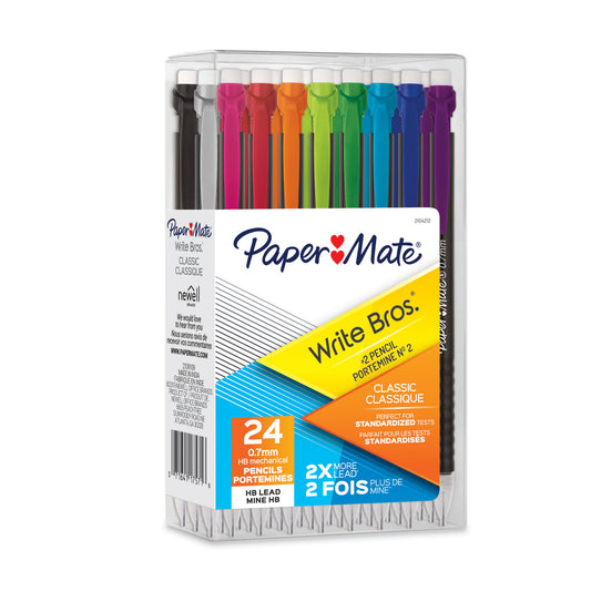 Write Bros® Mechanical Pencil, 0.7mm, Assorted, Pack of 24