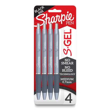 Sharpie S-Gel, Gel Pens, Medium Point (0.7mm), Frost Blue Body, Black Gel  Ink Pens, 4 Per Pack, 3 Packs