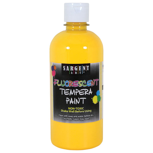 Tempera Paint, Neon Yellow, 16 oz.