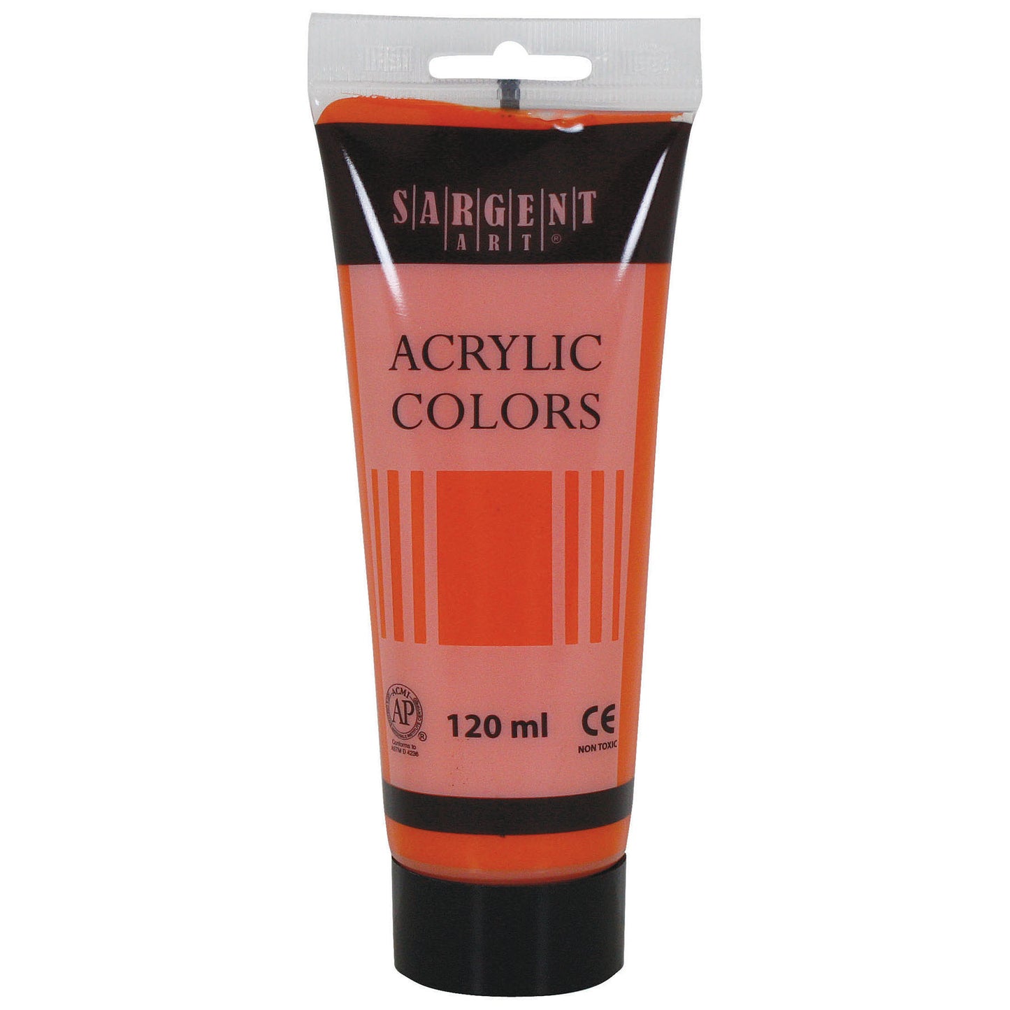 Acrylic Paint Tube, 120 ml, Cadmium Orange Hue, Pack of 6