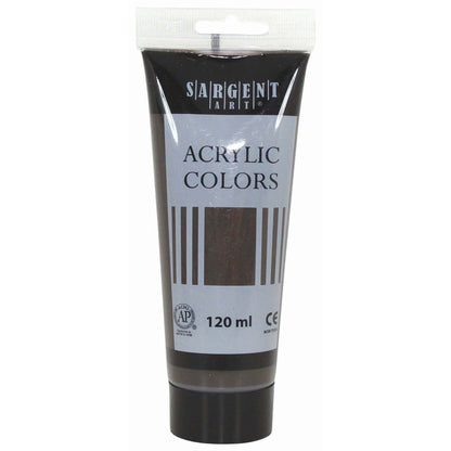 Acrylic Paint Tube, 120 ml, Raw Umber, Pack of 6