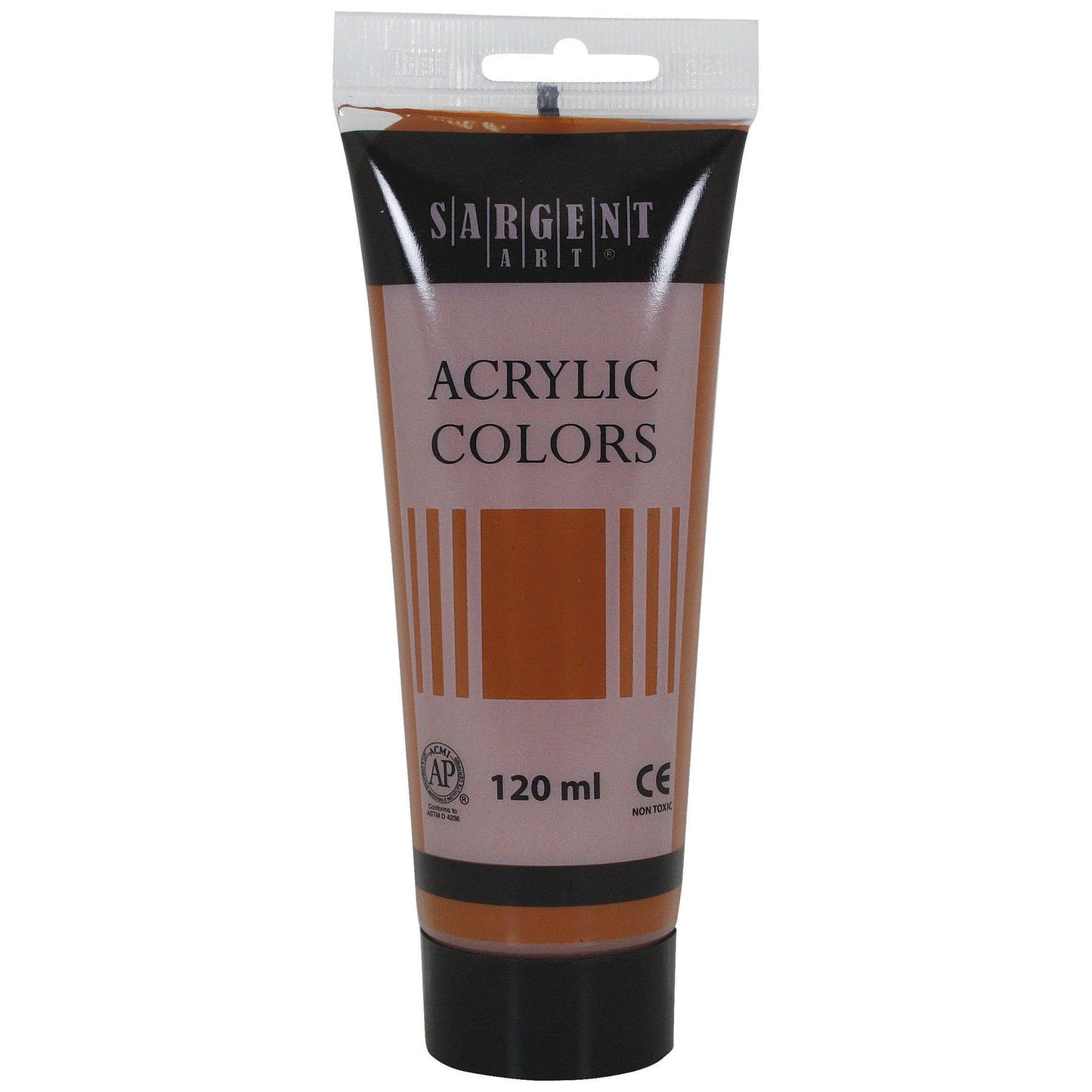 Acrylic Paint Tube, 120 ml, Raw Sienna, Pack of 6