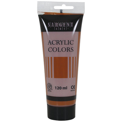 Acrylic Paint Tube, 120 ml, Raw Sienna, Pack of 6