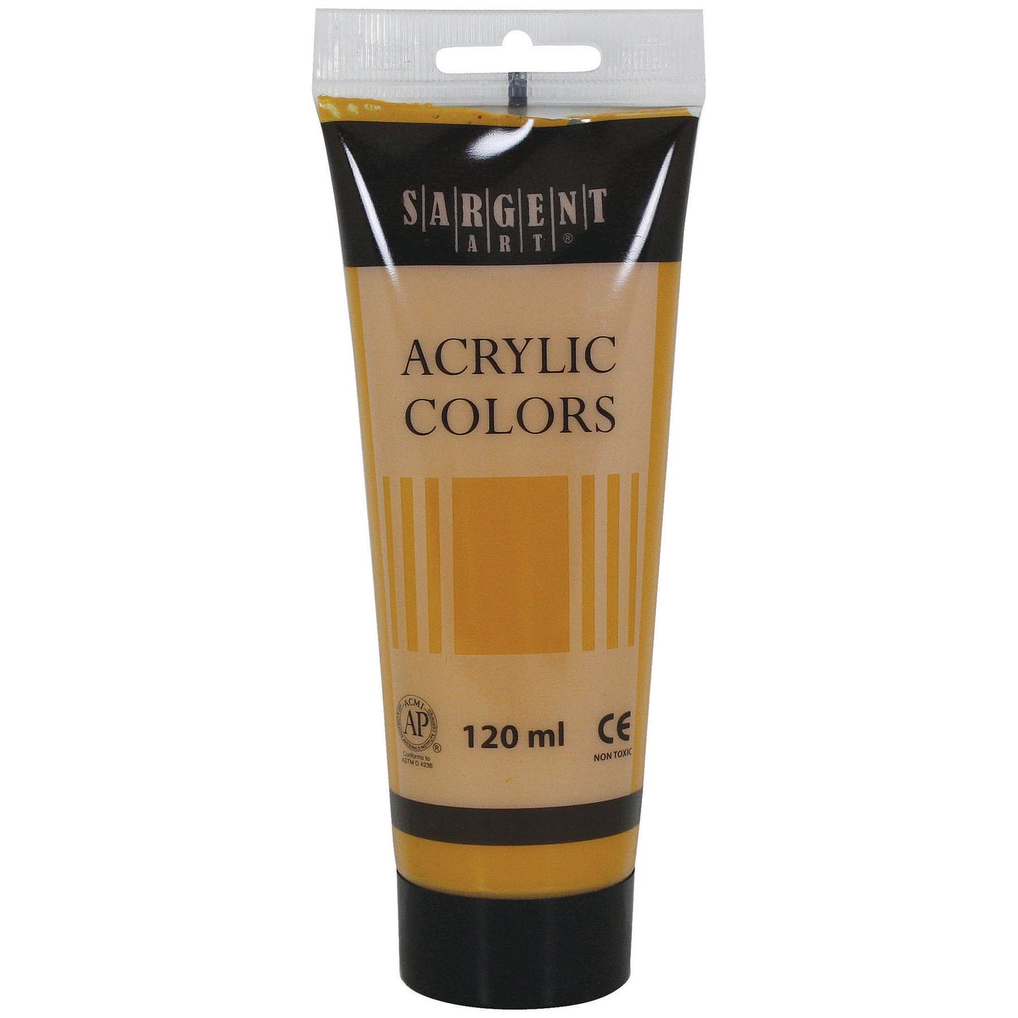 Acrylic Paint Tube, 120 ml, Yellow Ochre, Pack of 6