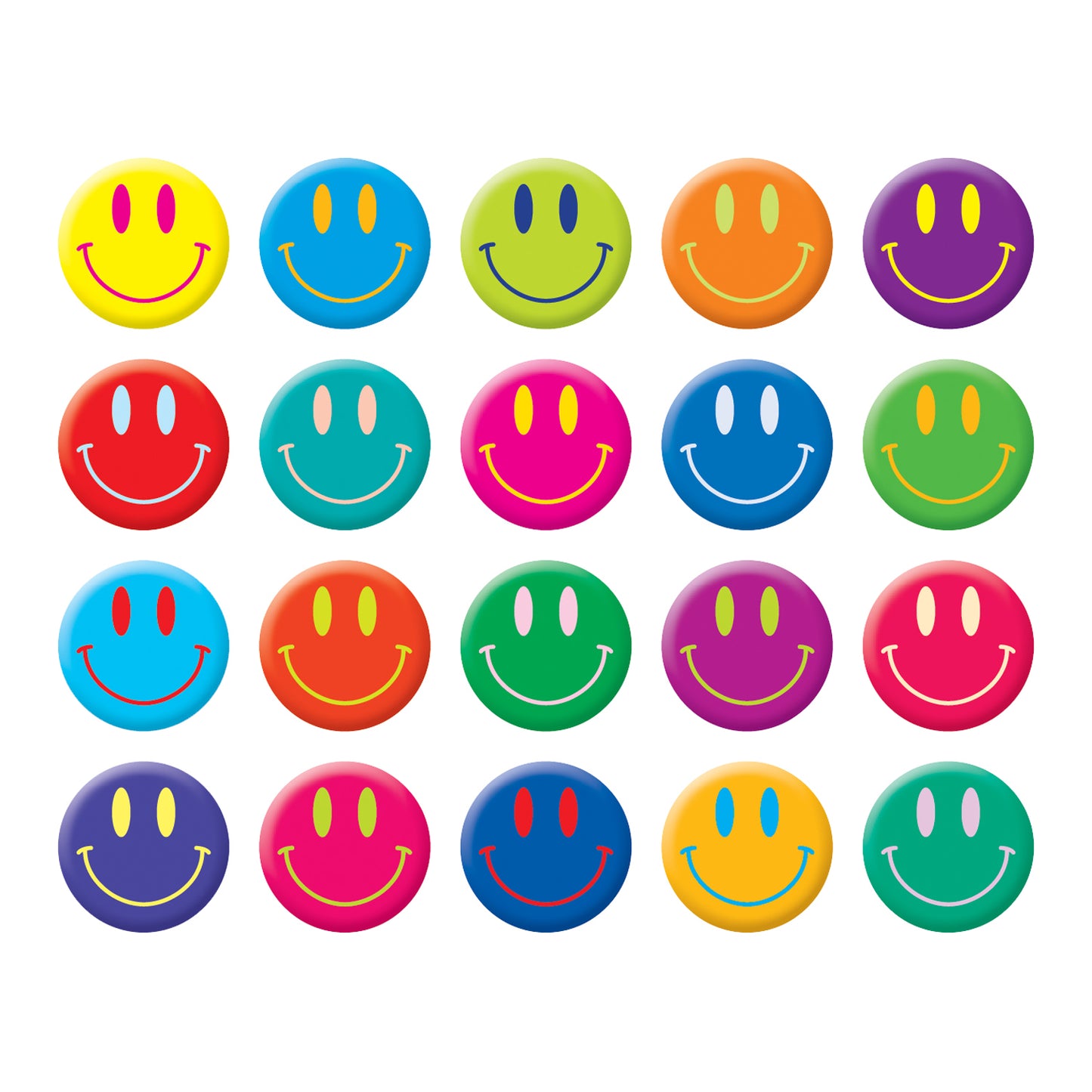 (12 PK) SMILEY FACES STICKERS