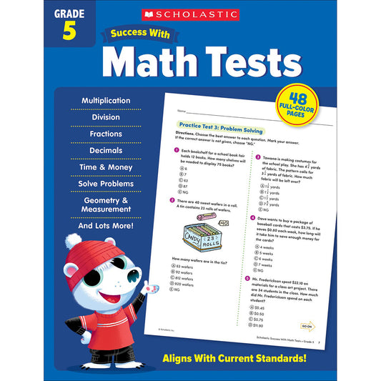 Success With Math Tests: Grade 5