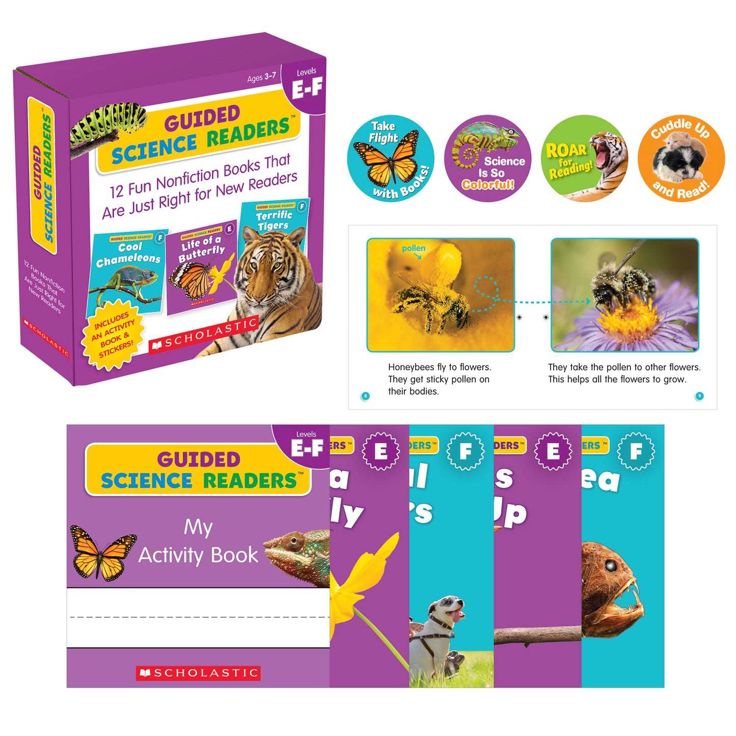 Guided Science Readers, Levels E-F, Parent Pack, Set of 12 Books