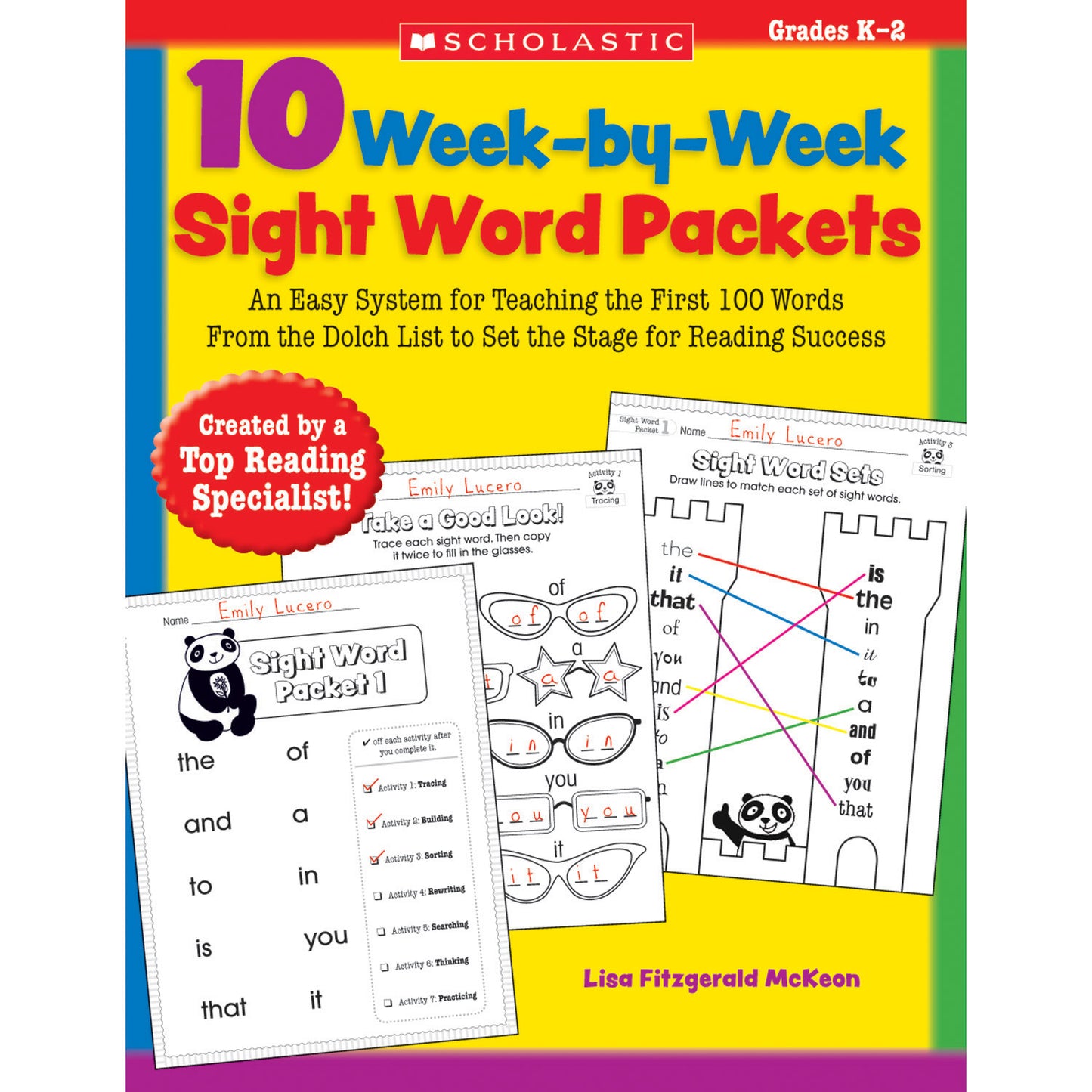 (2 EA) 10 WEEK BY WEEK SIGHT WORD POCKETS