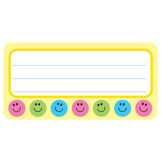 Smile Nametags, 1-5/8" x 3-1/4" , Pack of 36