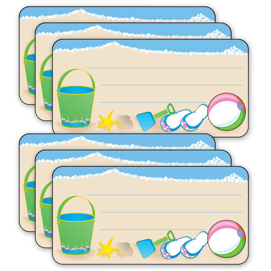 (6 Pk) Beach Nametags