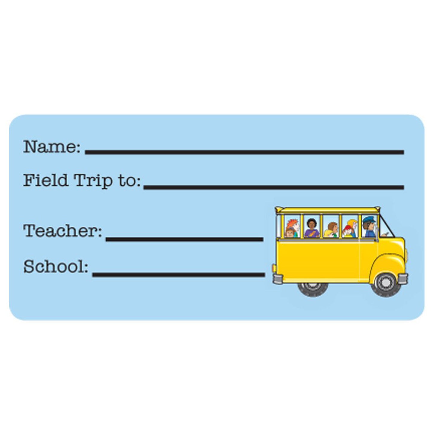 Field Trip Nametags, 1-5/8" x 3-1/4" , Pack of 36