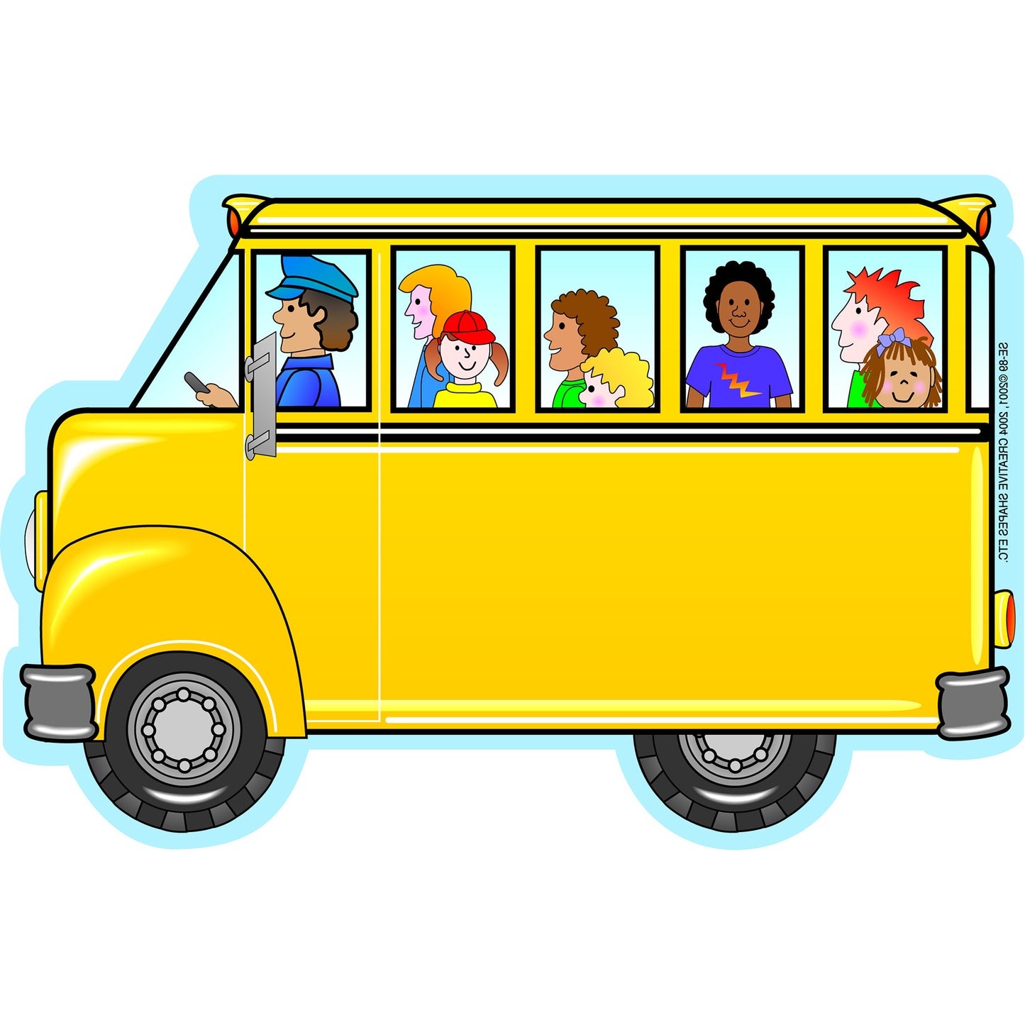 (6 Ea) Large Bus With Kids Notepad