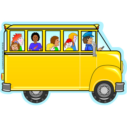 (6 Ea) Large Bus With Kids Notepad