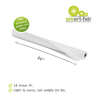 Smart-Fab® Disposable Craft Fabric Roll, 24" x 18', White, 3/pkg