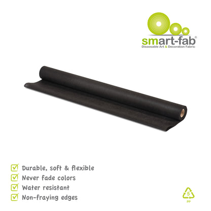 Smart-Fab® Disposable Craft Fabric Roll, 24" x 18', Black, 3/pkg