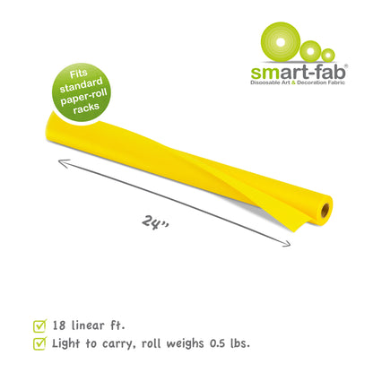 Smart-Fab® Disposable Craft Fabric Roll, 24" x 18', Yellow, 3/pkg