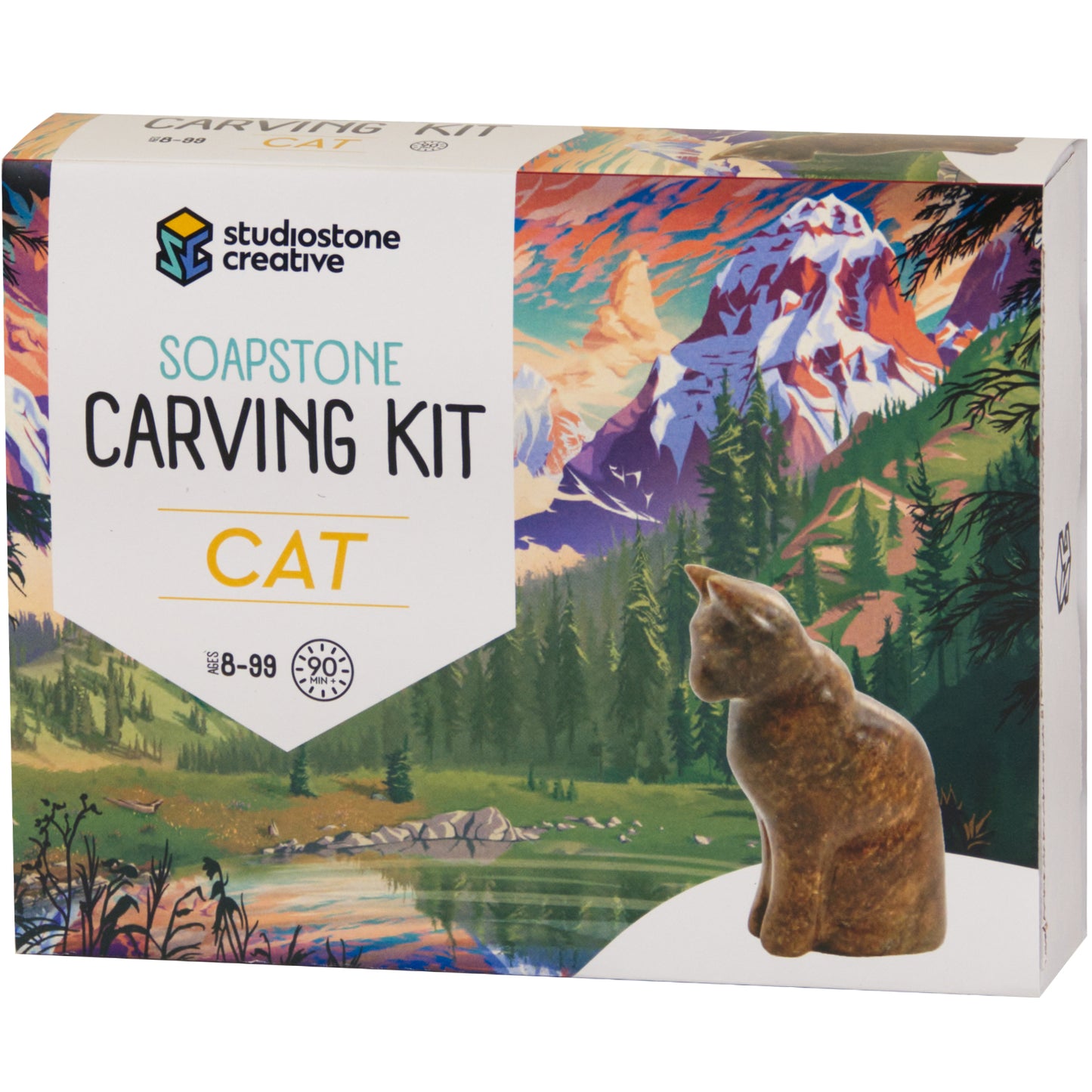 Cat Soapstone Carving Kit