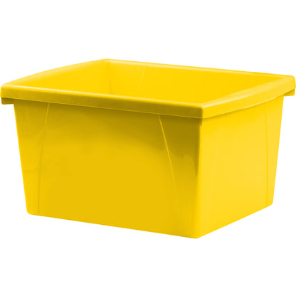 4 Gallon Classroom Storage Bin, Yellow, Pack of 3