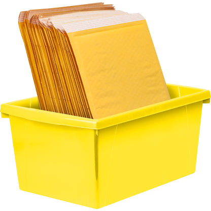 Medium Classroom Storage Bin, Yellow, Pack of 2