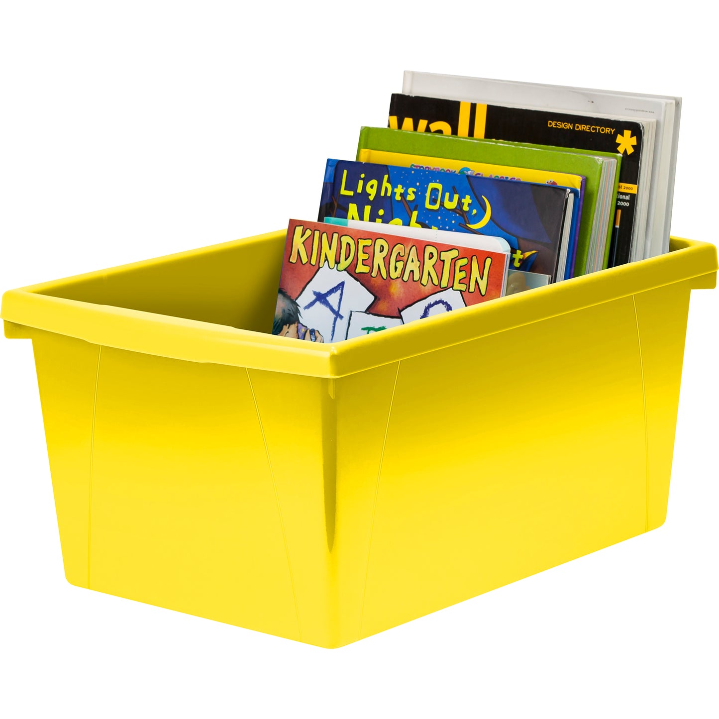 Medium Classroom Storage Bin, Yellow, Pack of 2