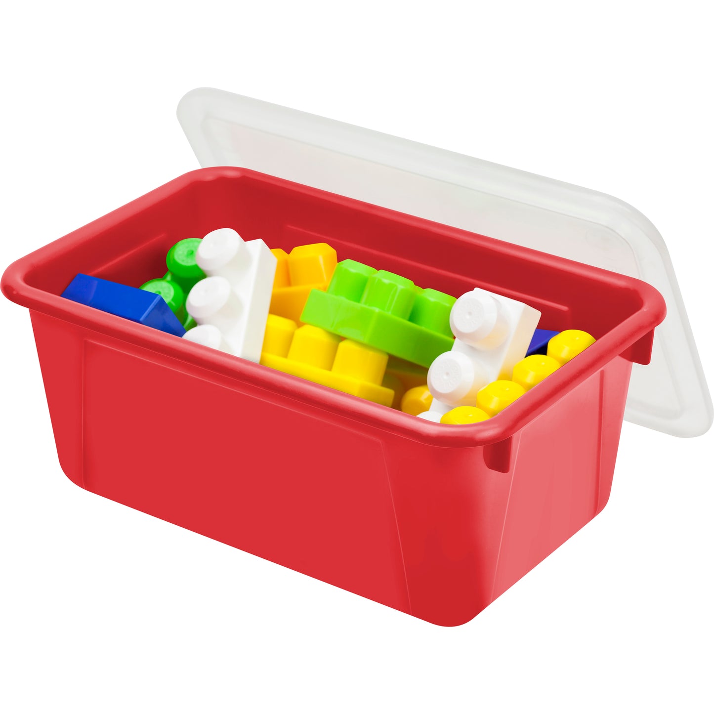 Small Cubby Bin, with Cover, Classroom Red, Pack of 2