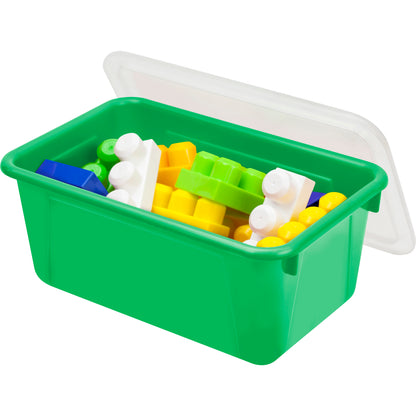 Small Cubby Bin, with Cover, Classroom Green, Pack of 2