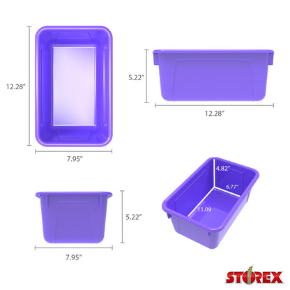 Small Cubby Bin, Purple, Pack of 5