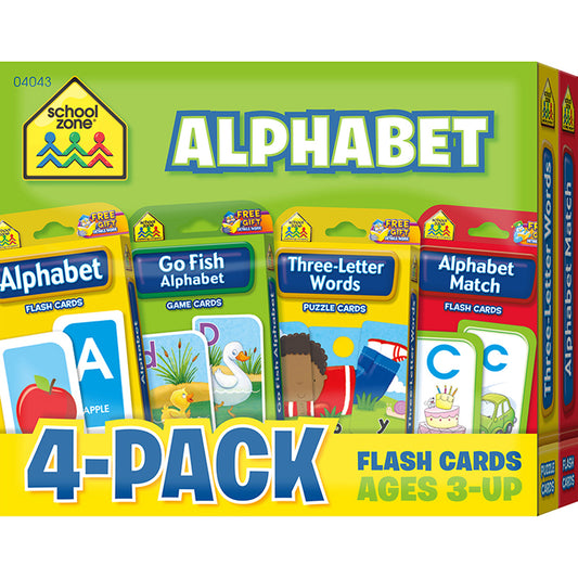 Alphabet Flash Card, 4-Pack