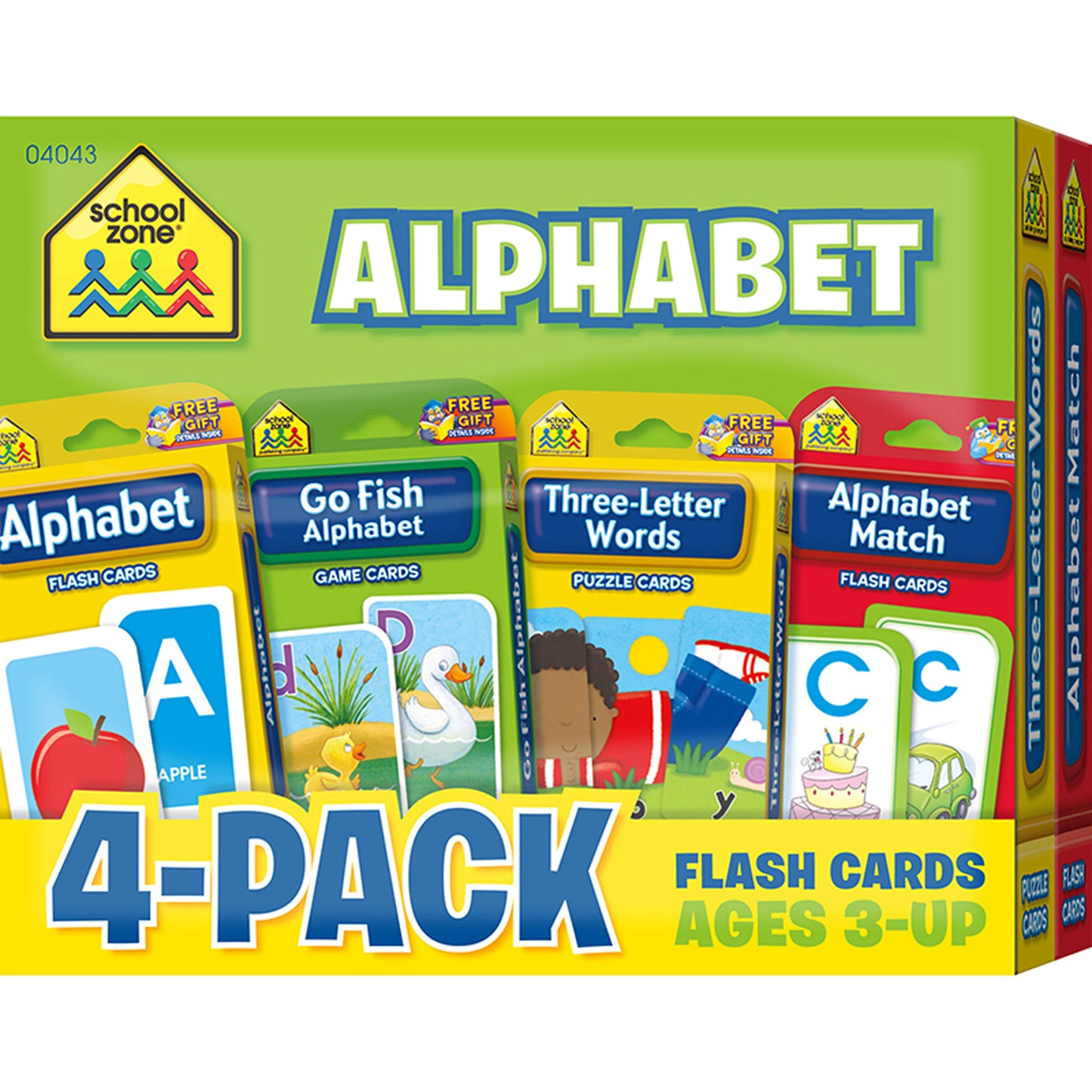 (2 PK) ALPHABET FLASH CARDS 4 PER PK