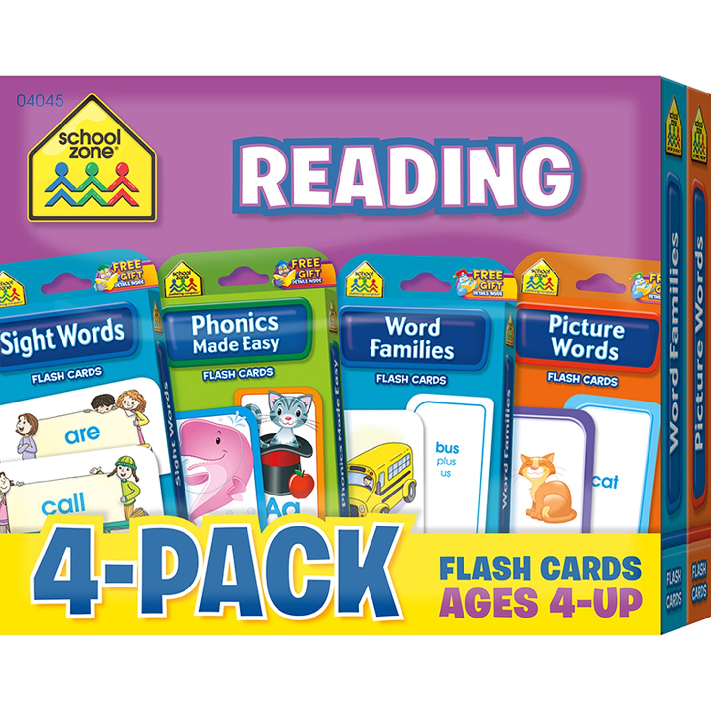 (2 PK) READING FLASH CARDS 4 PK