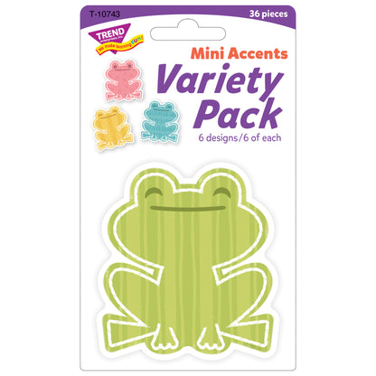 Garden Frogs Mini Accents Variety Pack, 36 Per Pack, 6 Packs