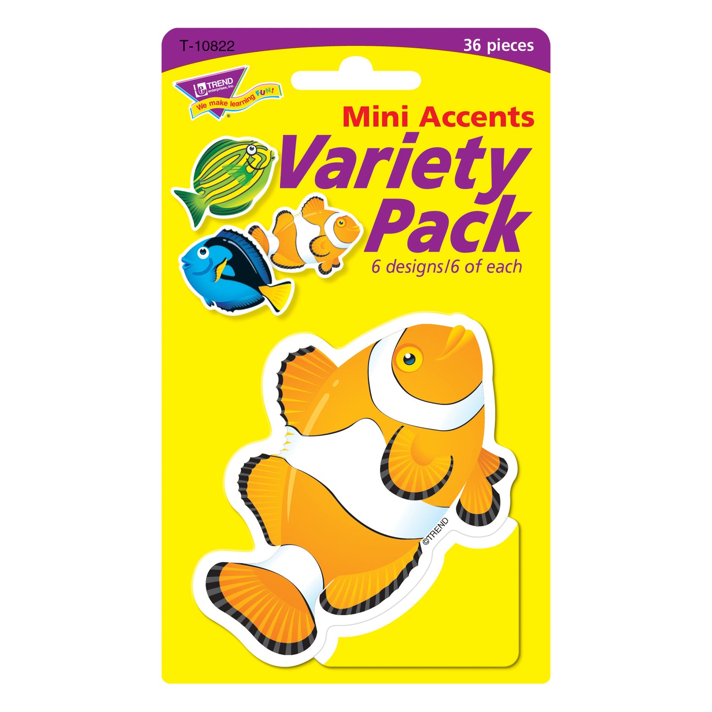 Fish Mini Accents Variety Pack, 36 Per Pack, 6 Packs