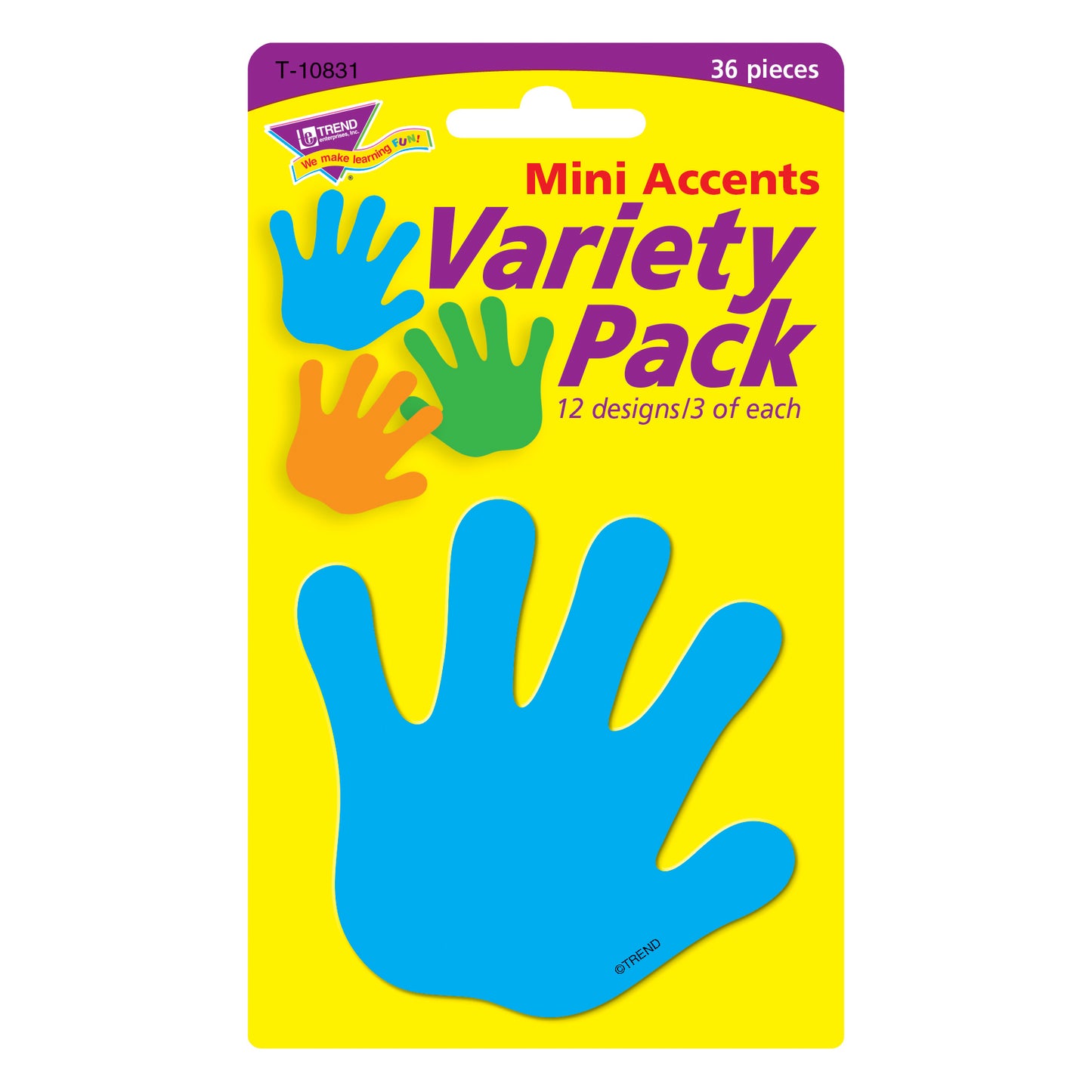 Handprints Mini Accents Variety Pack, 36 Per Pack, 6 Packs