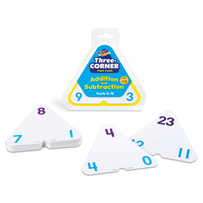 Addition and Subtraction Three-Corner® Flash Cards, 3 Sets