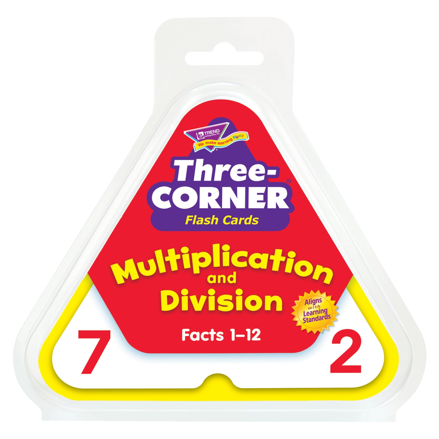 Multiplication and Division Three-Corner® Flash Cards, 3 Sets