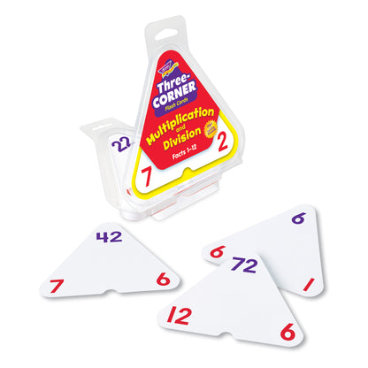 Multiplication and Division Three-Corner® Flash Cards, 3 Sets