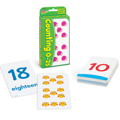 Counting 0-25 Pocket Flash Cards, 6 Packs