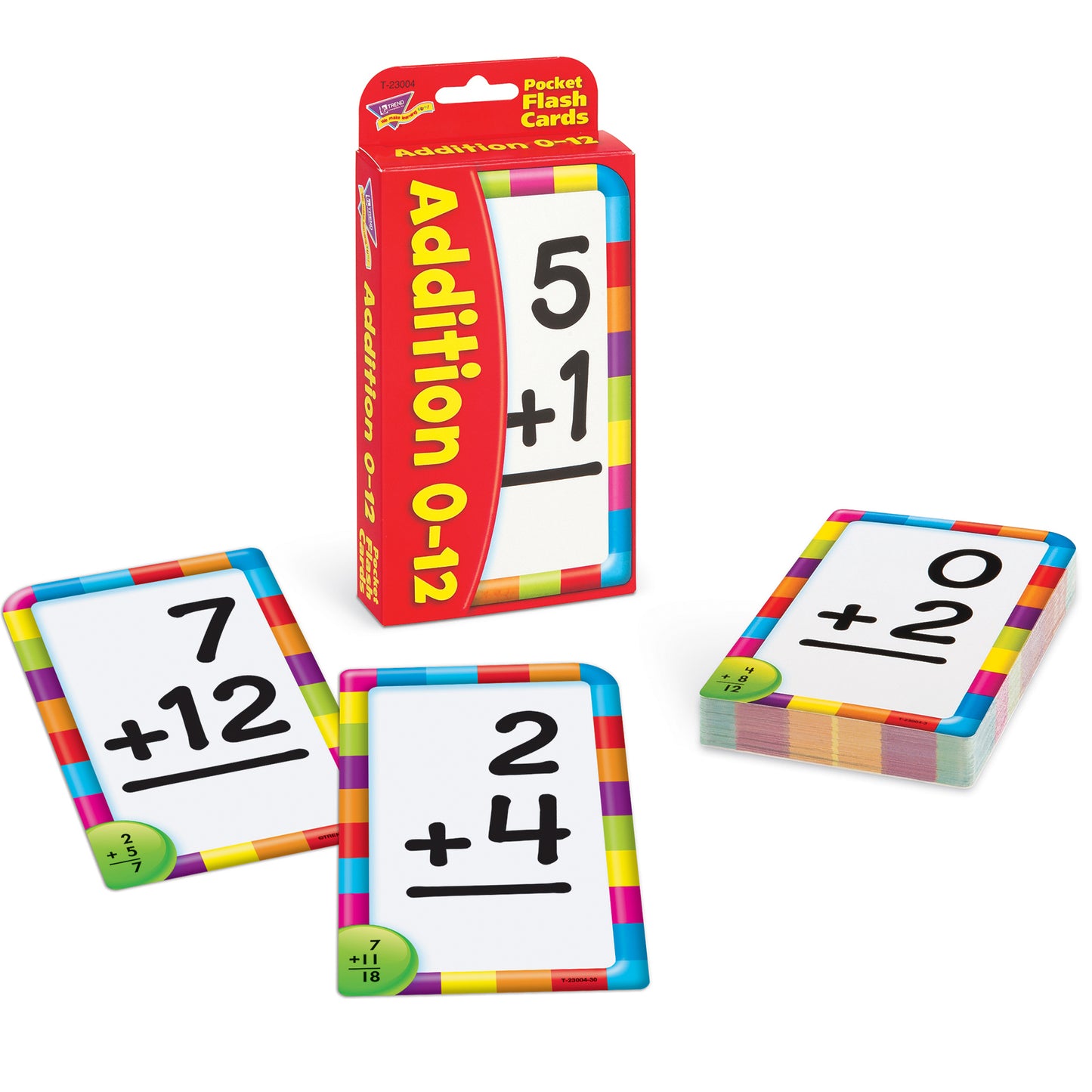 Addition 0-12 Pocket Flash Cards, 12 Sets