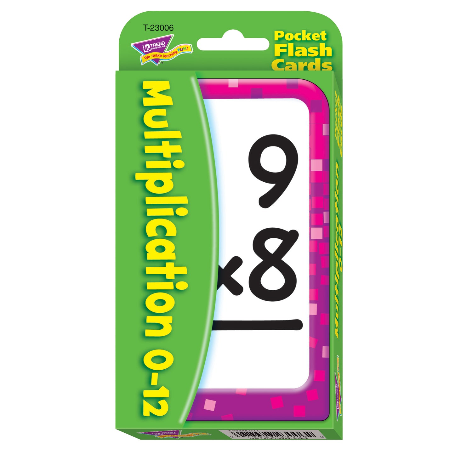 Multiplication 0-12 Pocket Flash Cards, 12 Sets