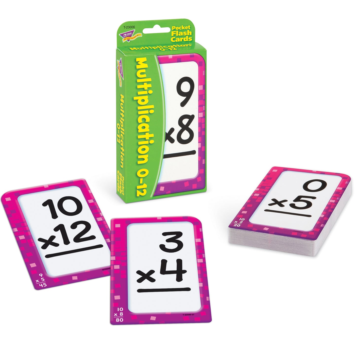 Multiplication 0-12 Pocket Flash Cards, 12 Sets