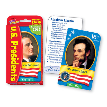 U.S. Presidents Pocket Flash Cards, 3 Sets