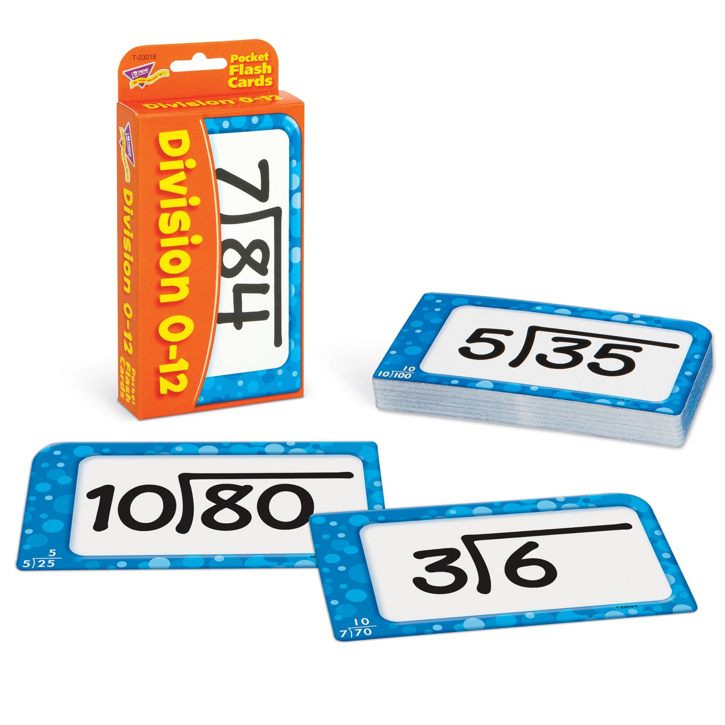 Division 0-12 Pocket Flash Cards, 12 Sets