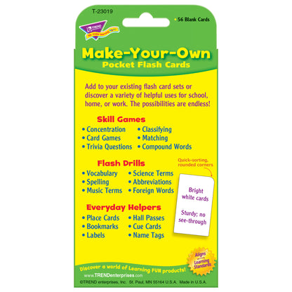 Make-Your-Own Pocket Flash Cards, 12 Sets