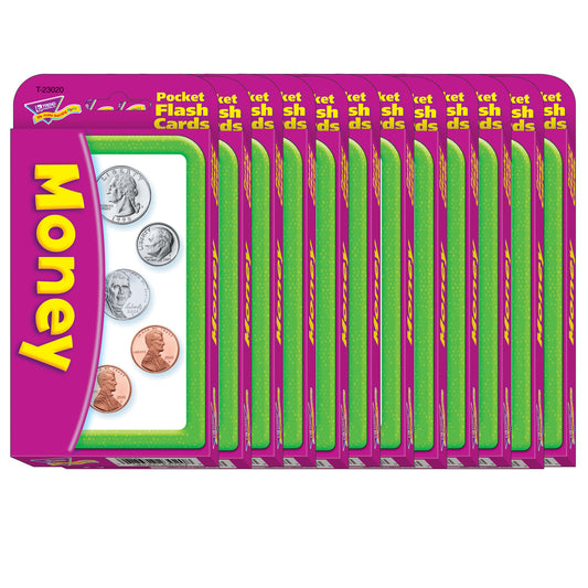 Money Pocket Flash Cards, 12 Sets