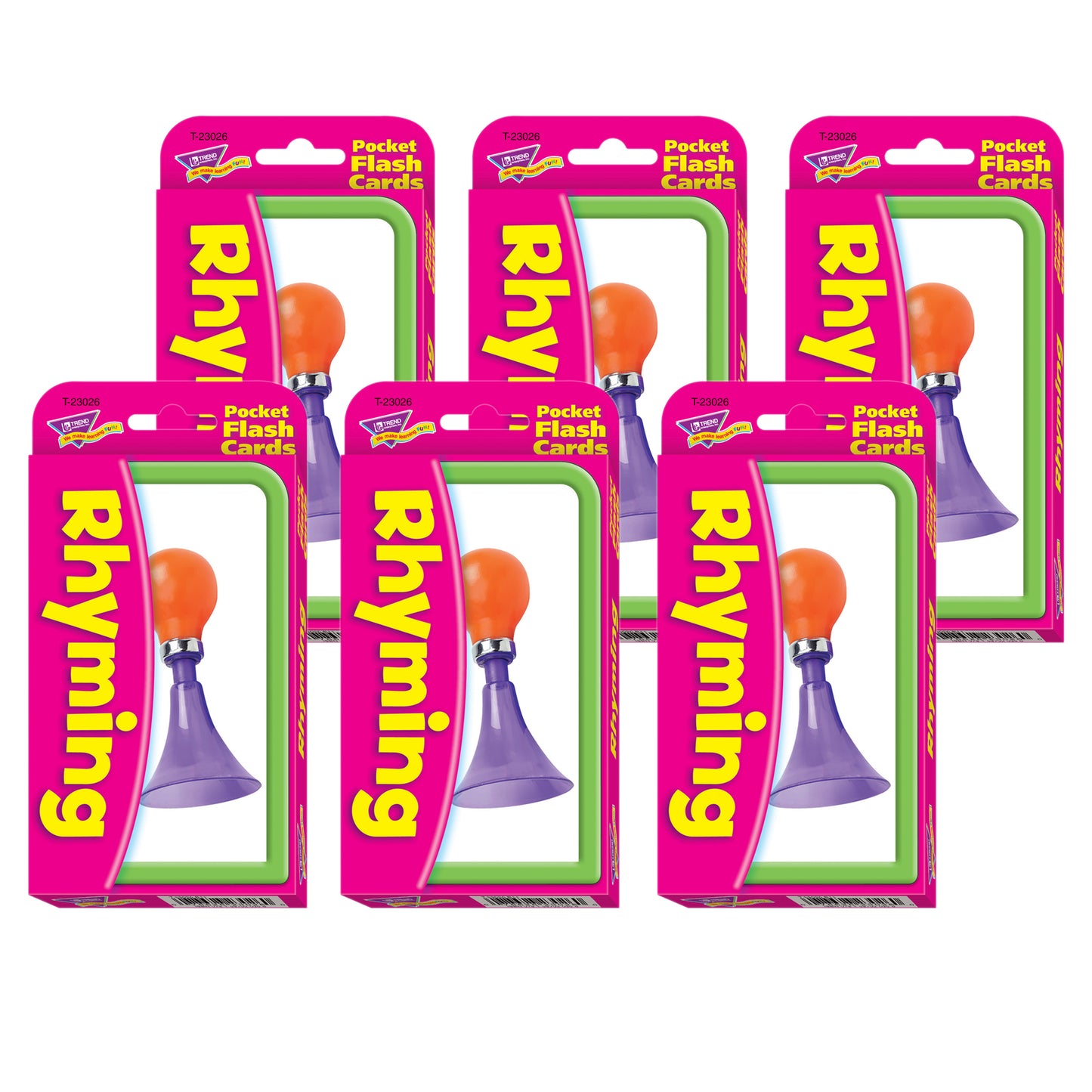 Rhyming Pocket Flash Cards, 6 Packs