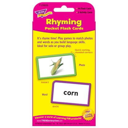 Rhyming Pocket Flash Cards, 6 Packs